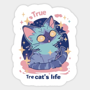 Colorful fantasy cat 03 Sticker